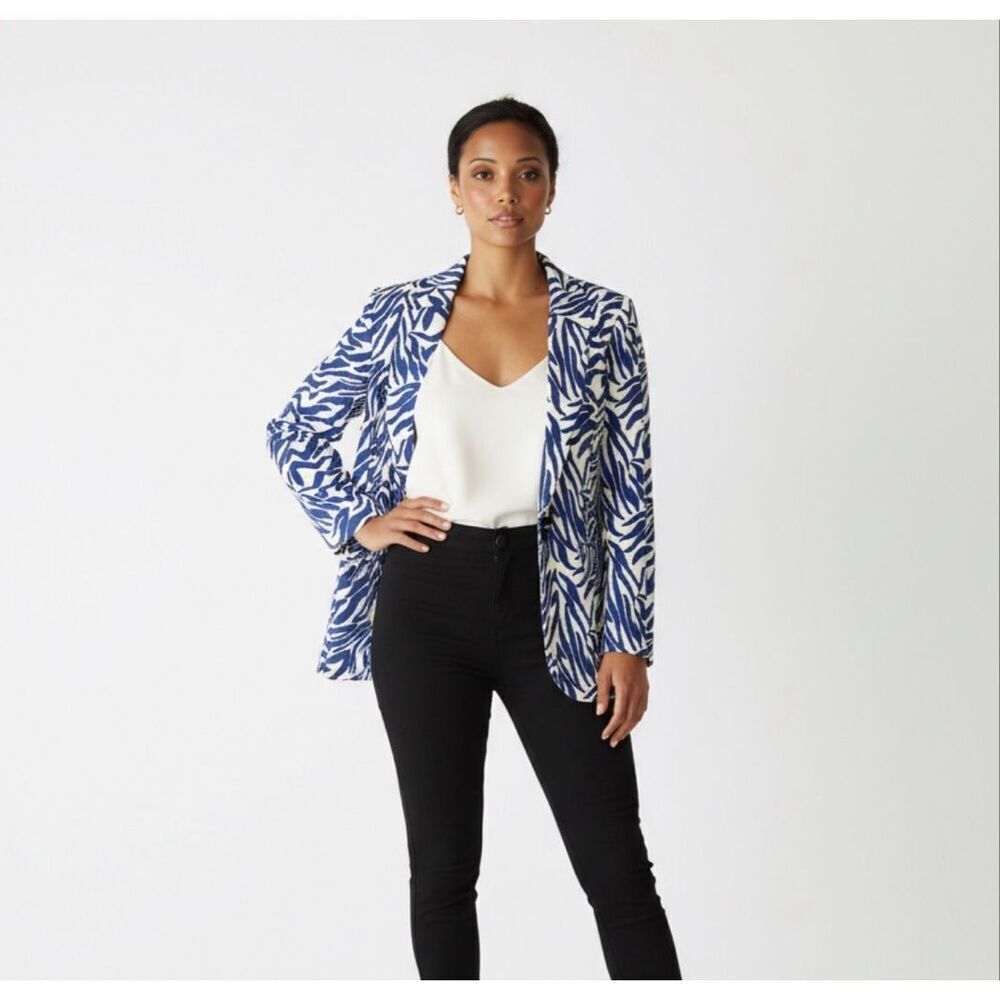 Denim 24/7 blazer blue and white Size 12W